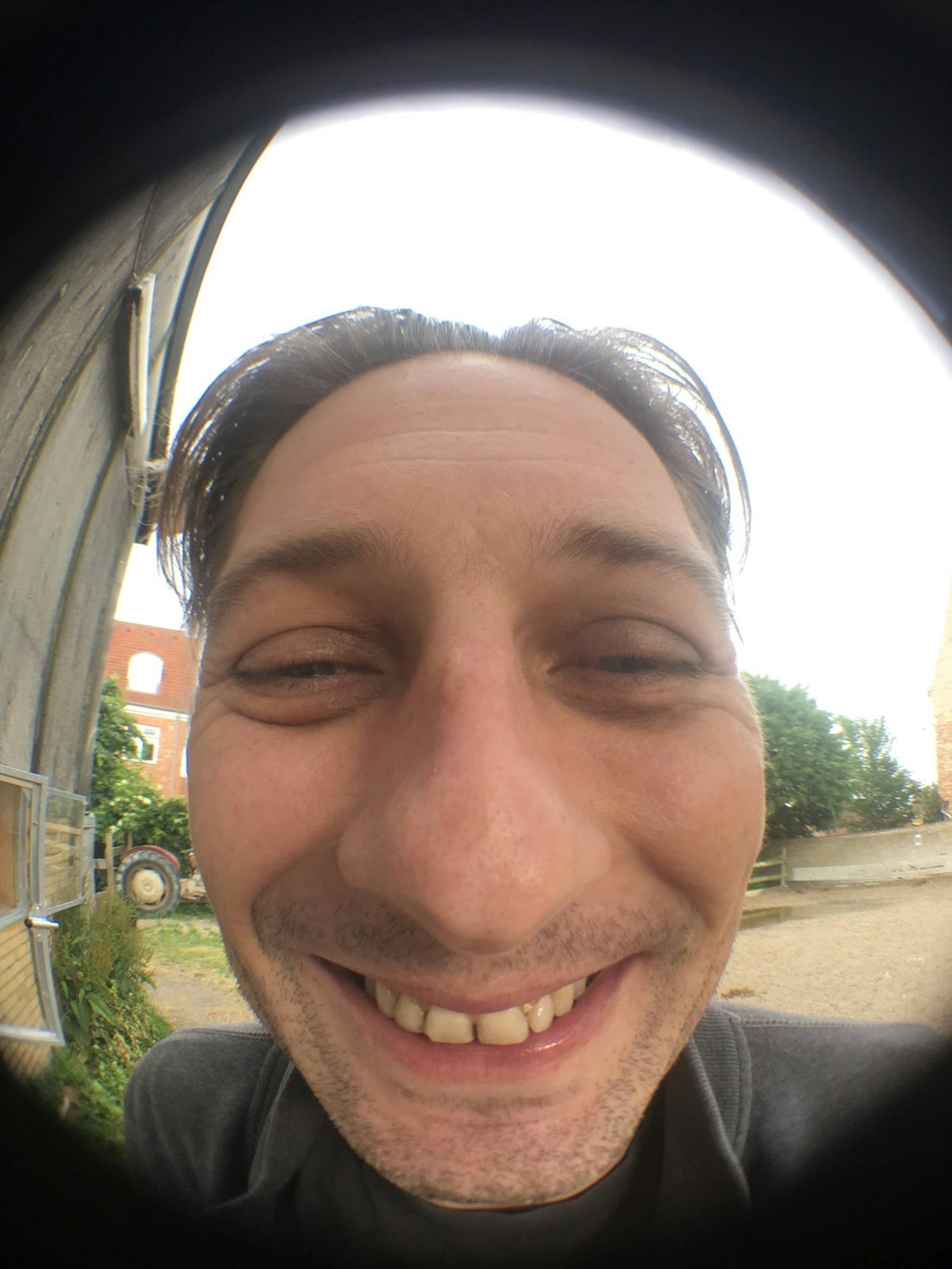 Fiskeøye Portrett med fiskeøyeobjektiv